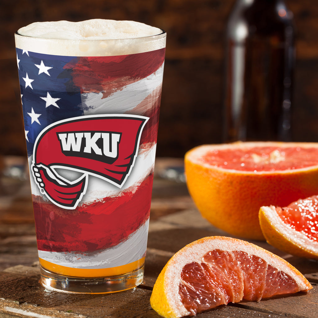 Set of 2 Western Kentucky Hilltoppers 16oz Americana Pints