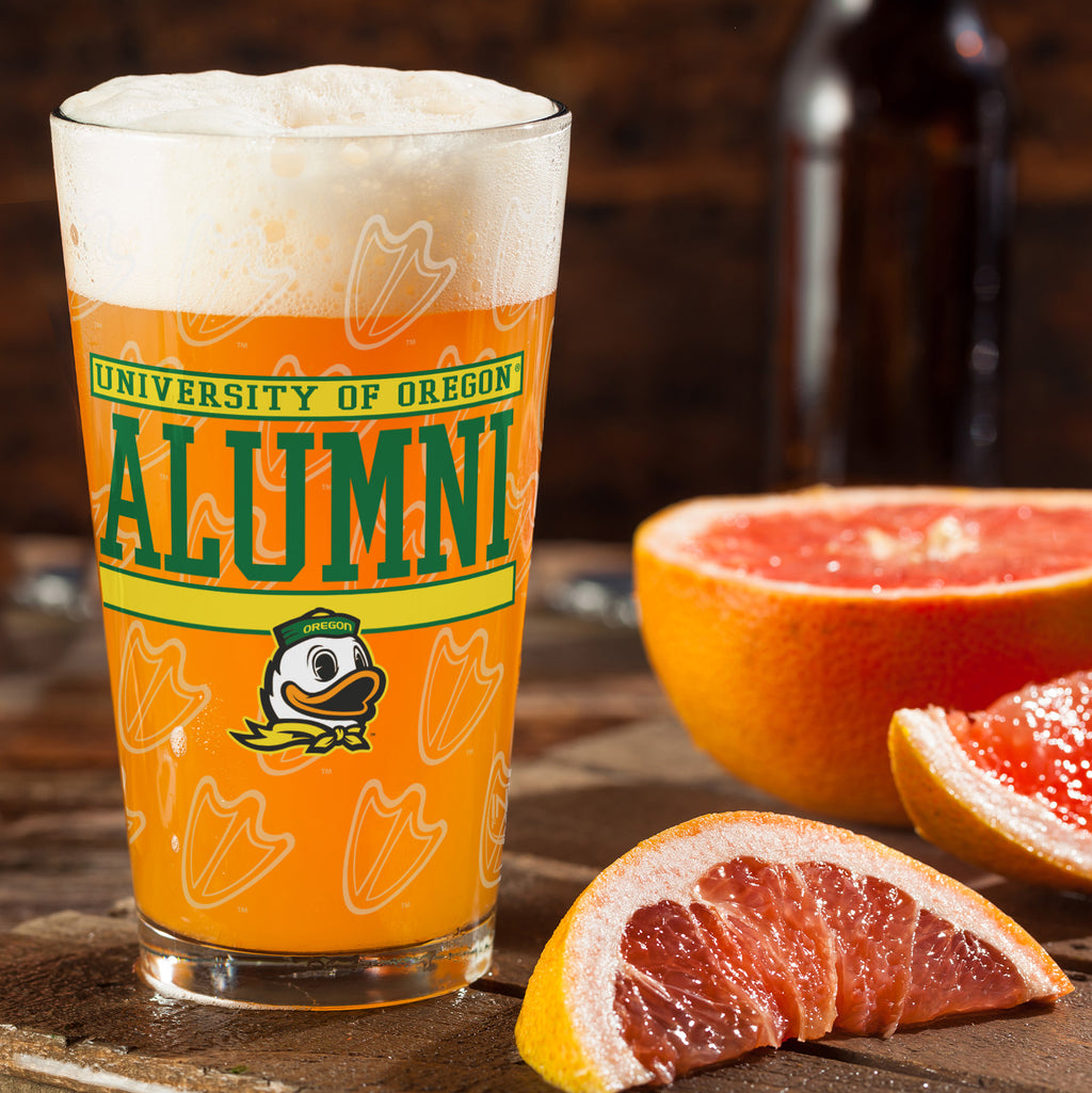 Set of 2 Oregon Ducks 16oz Alumni Pints