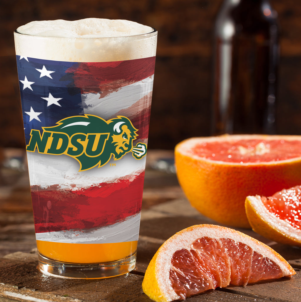 Set of 2 North Dakota State Bisons 16oz Americana Pints