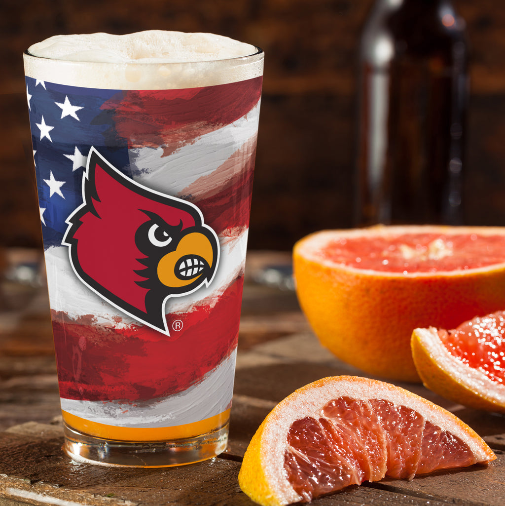 Set of 2 Louisville Cardinals 16oz Americana Pints