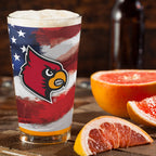 Set of 2 Louisville Cardinals 16oz Americana Pints