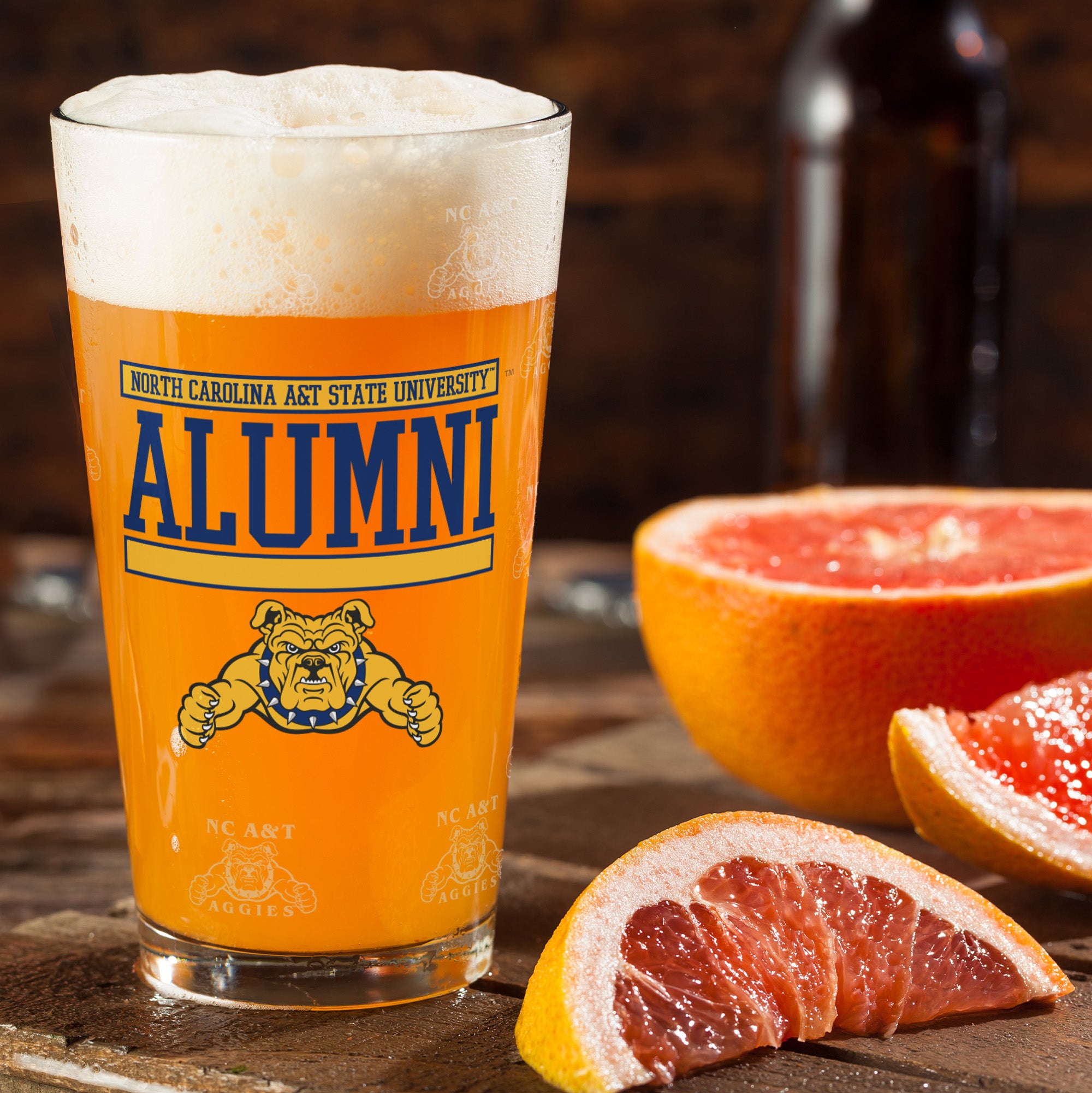 Set of 2 North Carolina A&T Aggies 16oz XD Alumni Pints