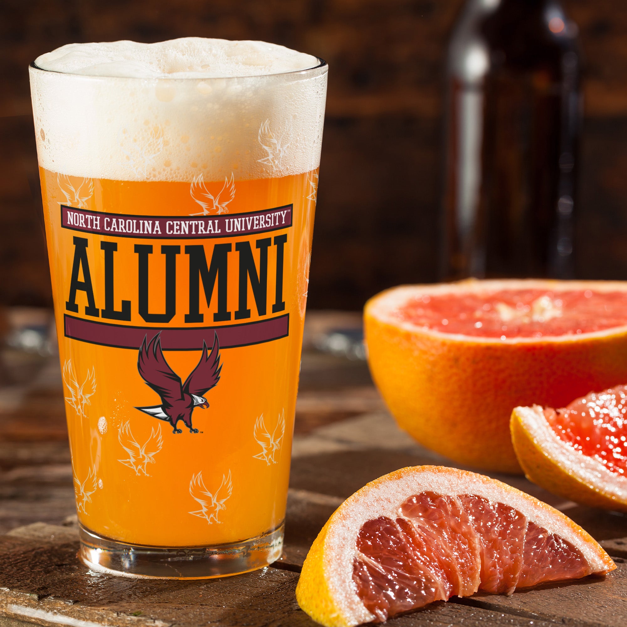 Set of 2 North Carolina Central Eagles 16oz XD Alumni Pints