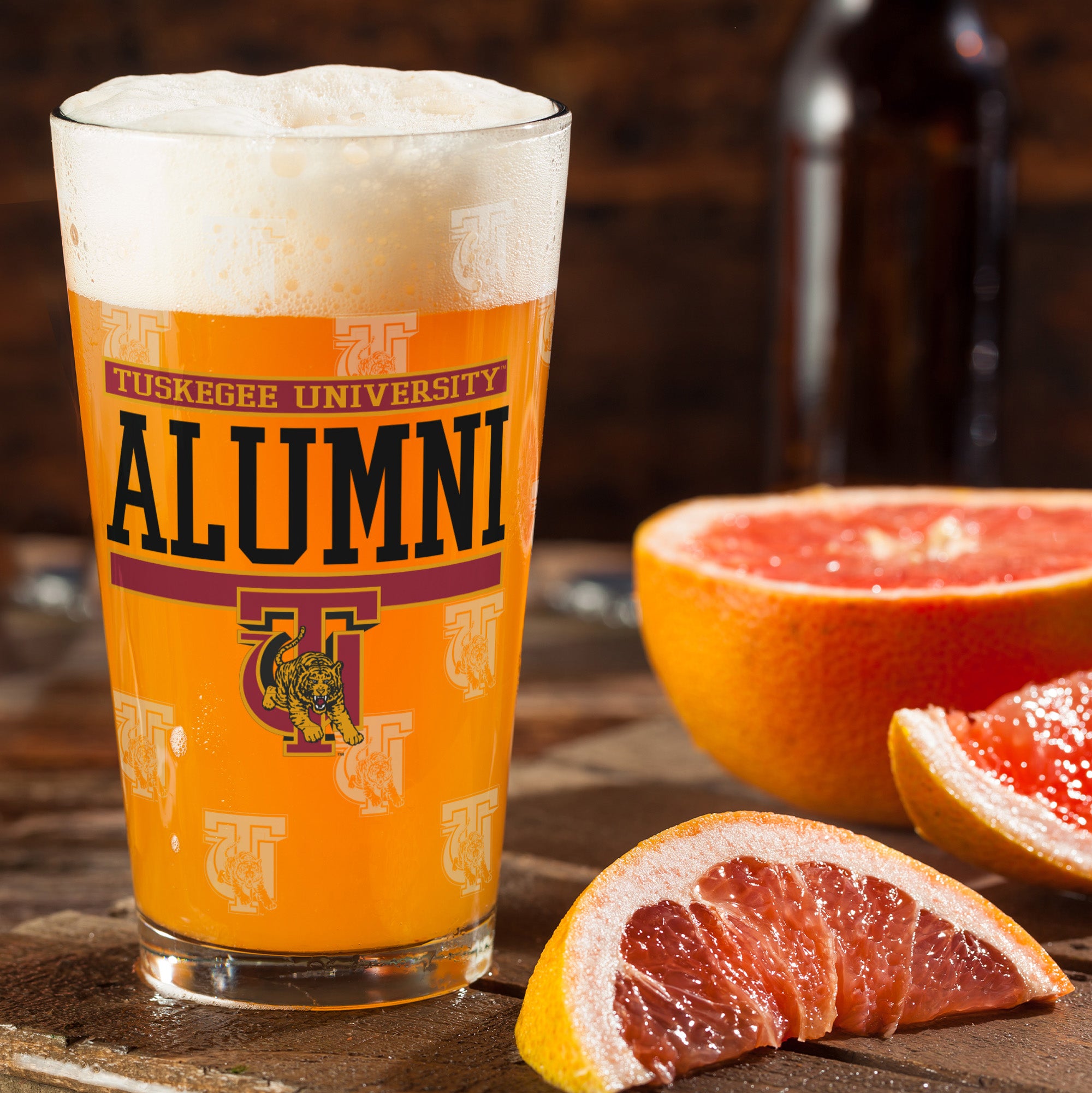 Set of 2 Tuskegee Golden Tigers 16oz XD Alumni Pints