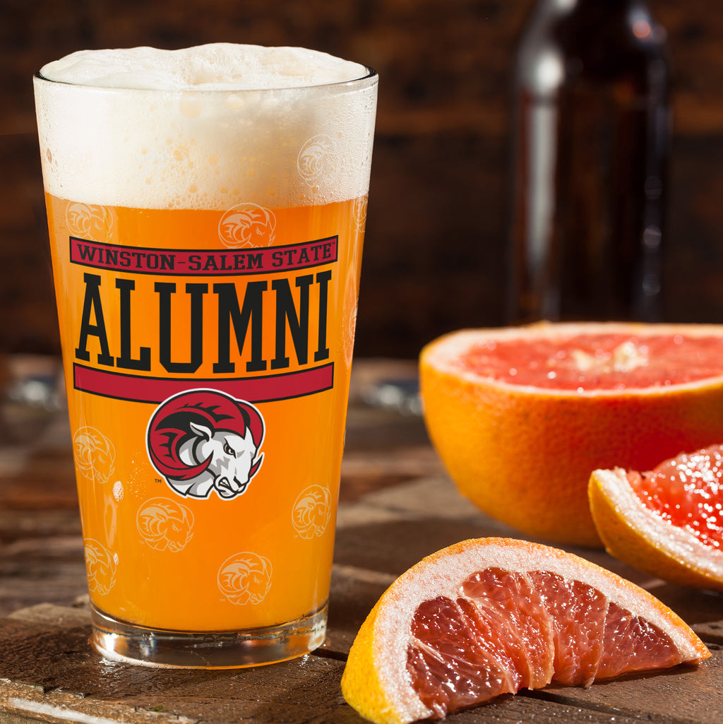 Set of 2 Winston Salem Rams 16oz XD Alumni Pints