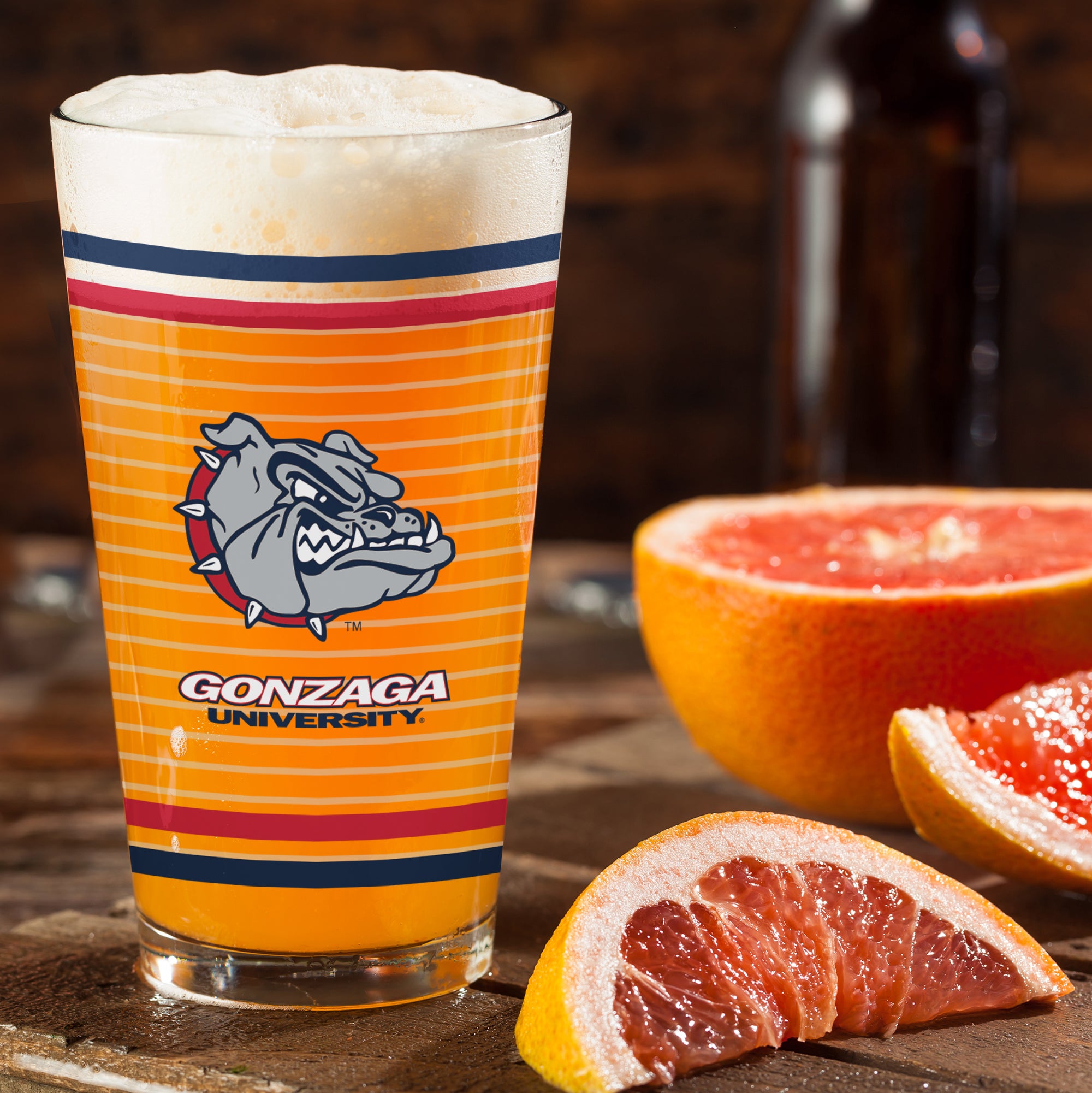 Set of 2 Gonzaga Bulldogs 16oz Ring Pints