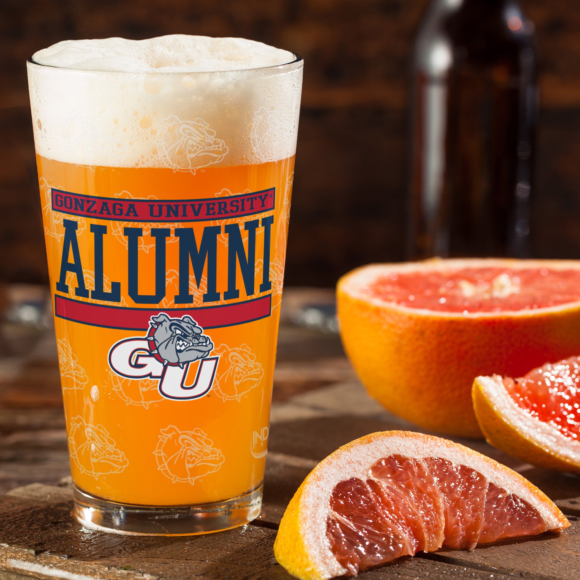 Set of 2 Gonzaga Bulldogs 16oz Alumni Pints