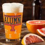 Set of 2 Illinois Fighting Illini 16oz Alumni Pints