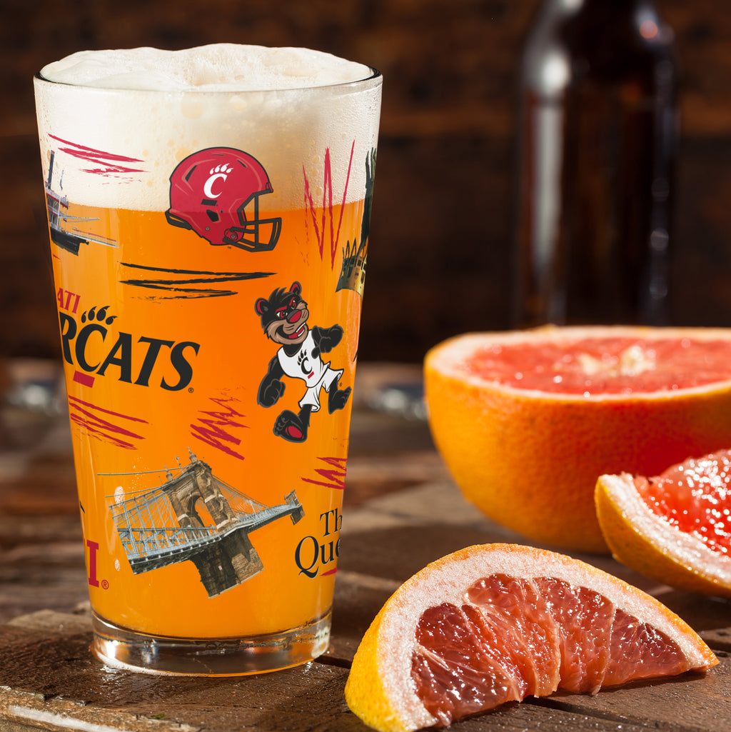 Set of 2 Cincinnati Bearcats Local 16oz Pints