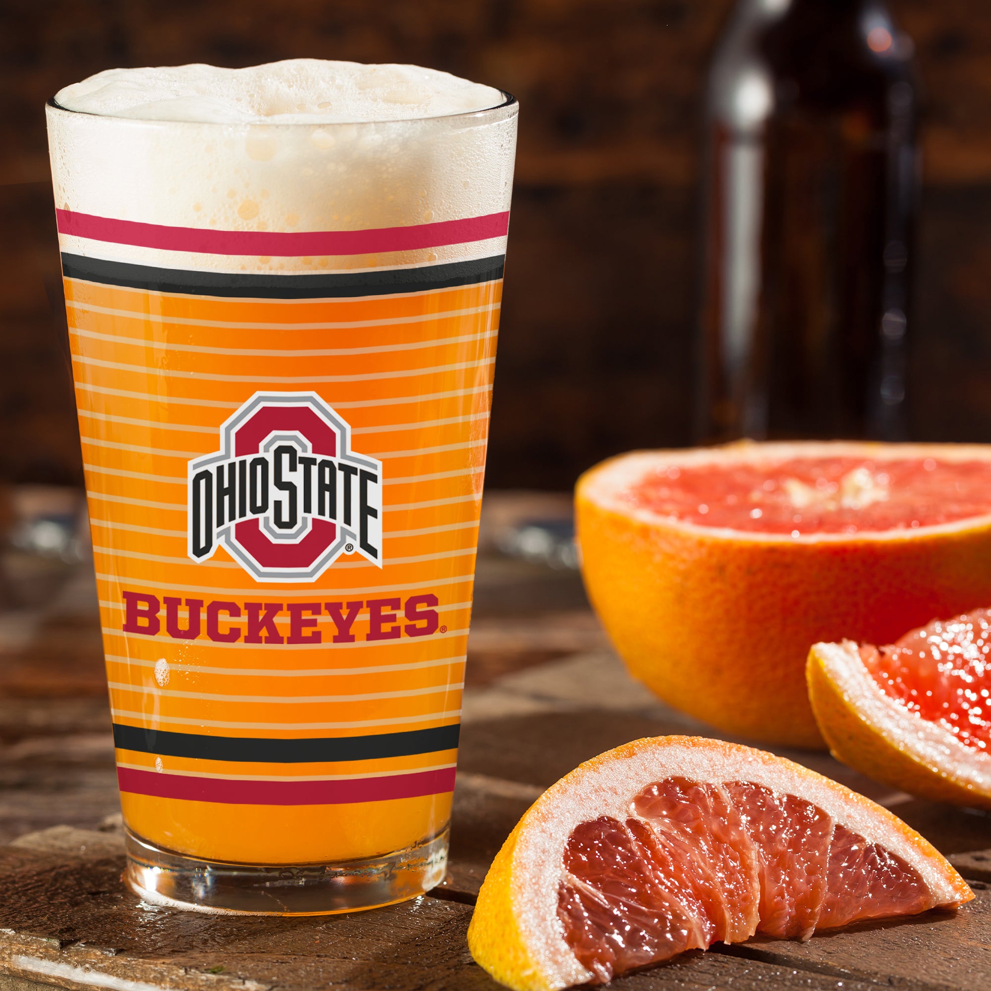 Set of 2 Ohio State Buckeyes 16oz Ring Pints