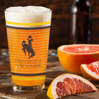 Set of 2 Wyoming Cowboys 16oz Ring Pints