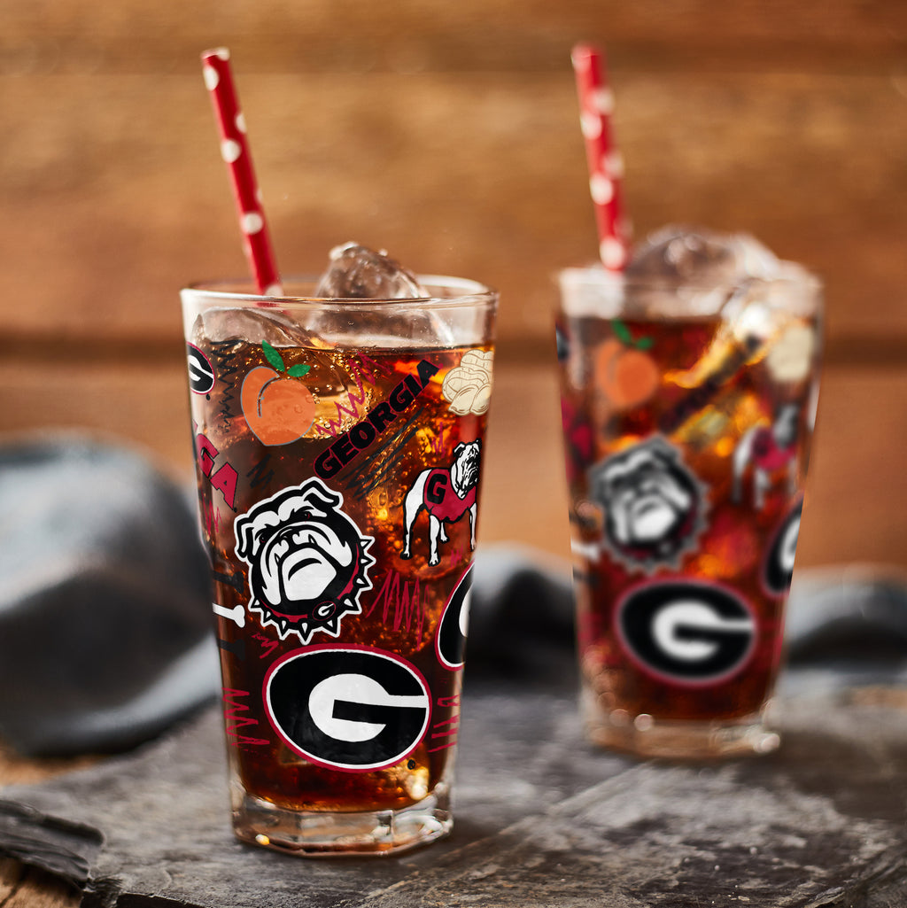 Set of 2 Georgia Bulldogs Local 16oz Pints