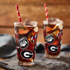 Set of 2 Georgia Bulldogs Local 16oz Pints