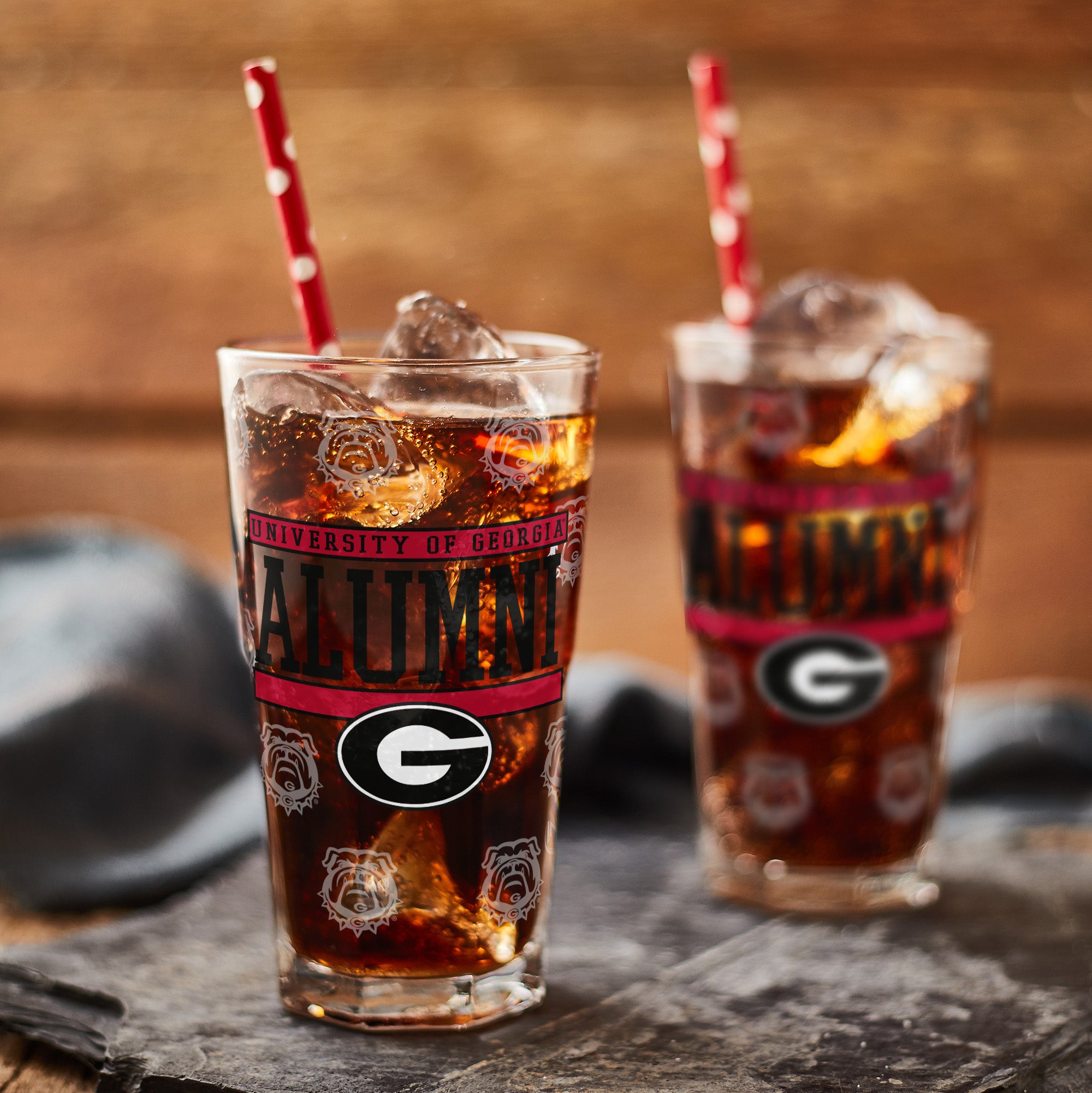Set of 2 Georgia Bulldogs 16oz Alumni Pints