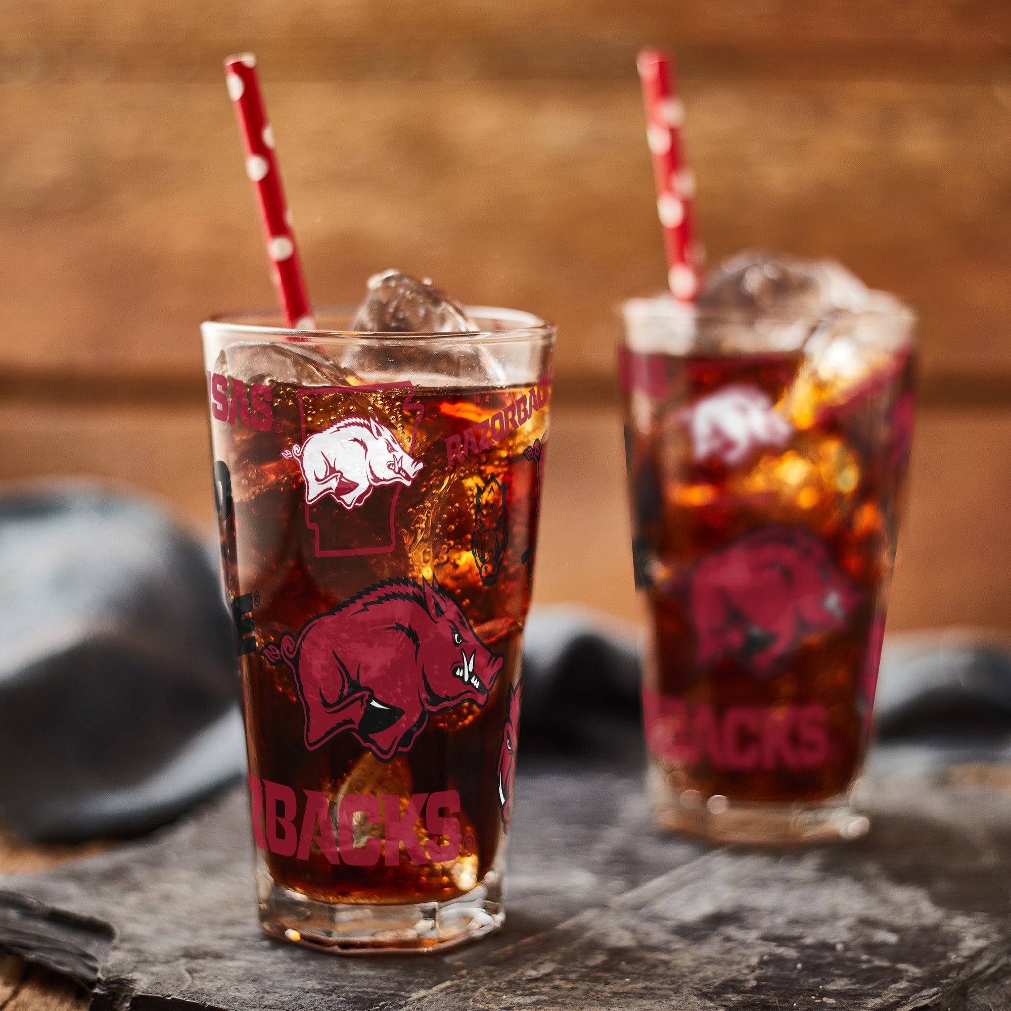 Set of 2 Arkansas Razorbacks 16oz Medley Pints