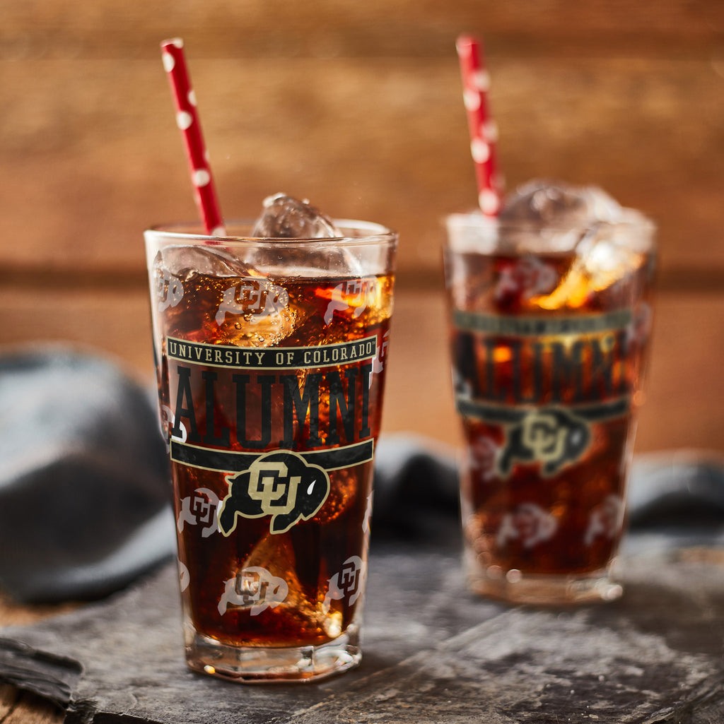 Set of 2 Colorado Buffalos 16oz Alumni Pints