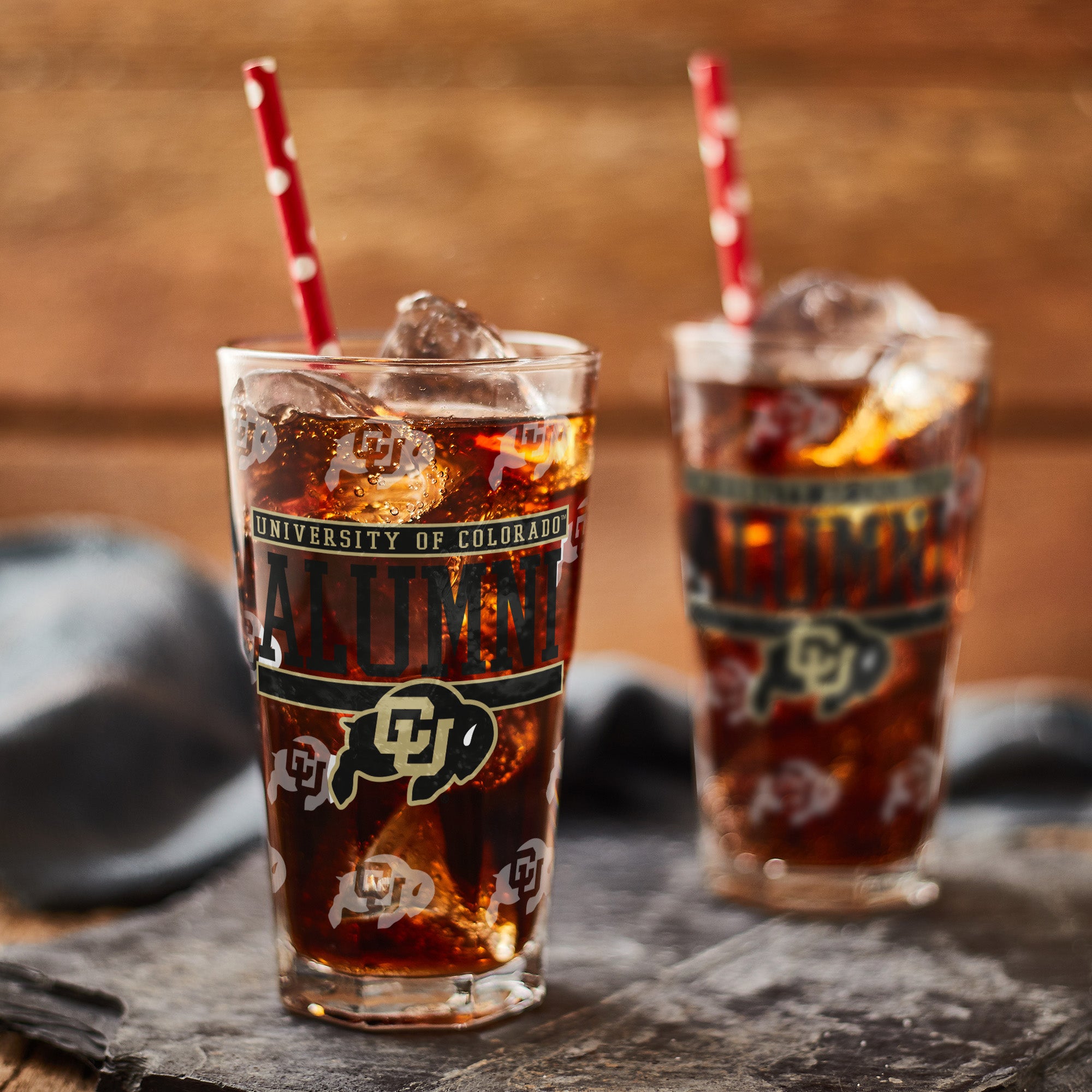 Set of 2 Colorado Buffalos 16oz Alumni Pints