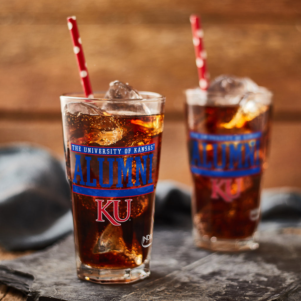 Set of 2 Kansas Jayhawks 16oz Alumni Pints
