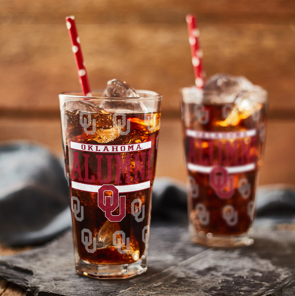 Set of 2 Oklahoma Sooners 16oz Alumni Pints