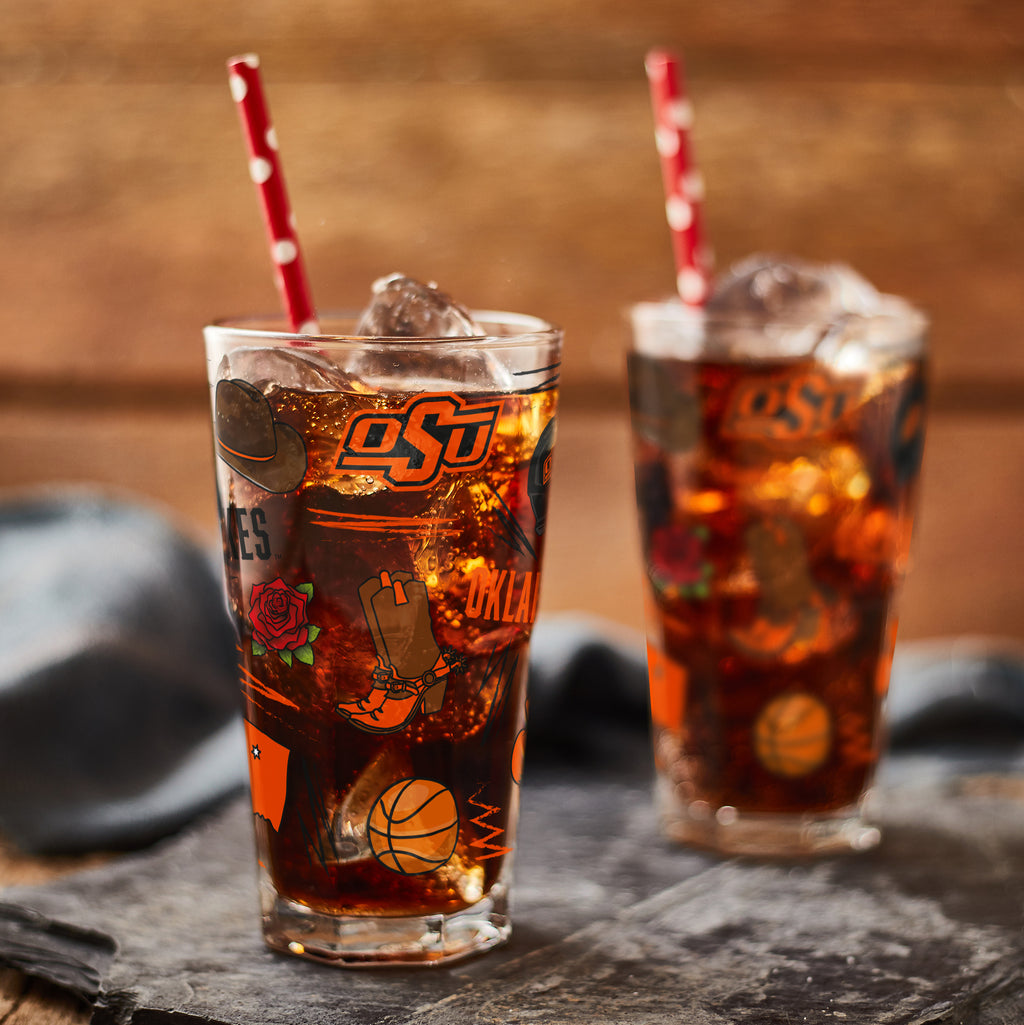 Set of 2 Oklahoma State Cowboys Local 16oz Pints