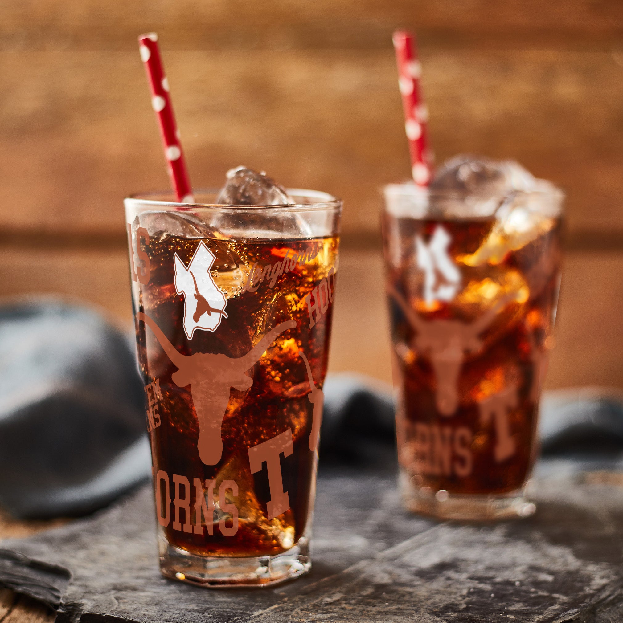 Set of 4 Texas Longhorns Texas Longhorns 16oz Medley Pint Glasses