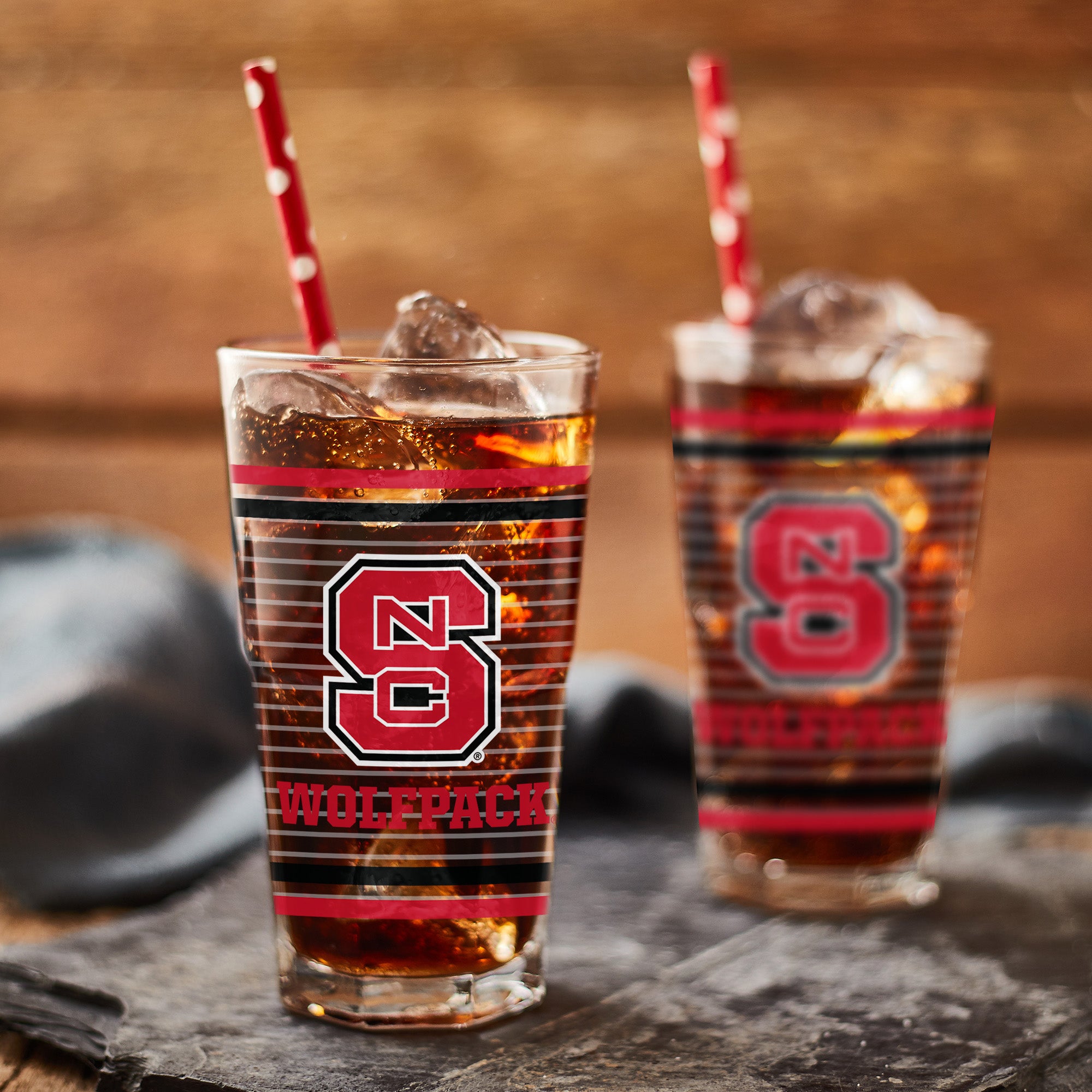 Set of 2 NC State Wolfpack 16oz Ring Pints