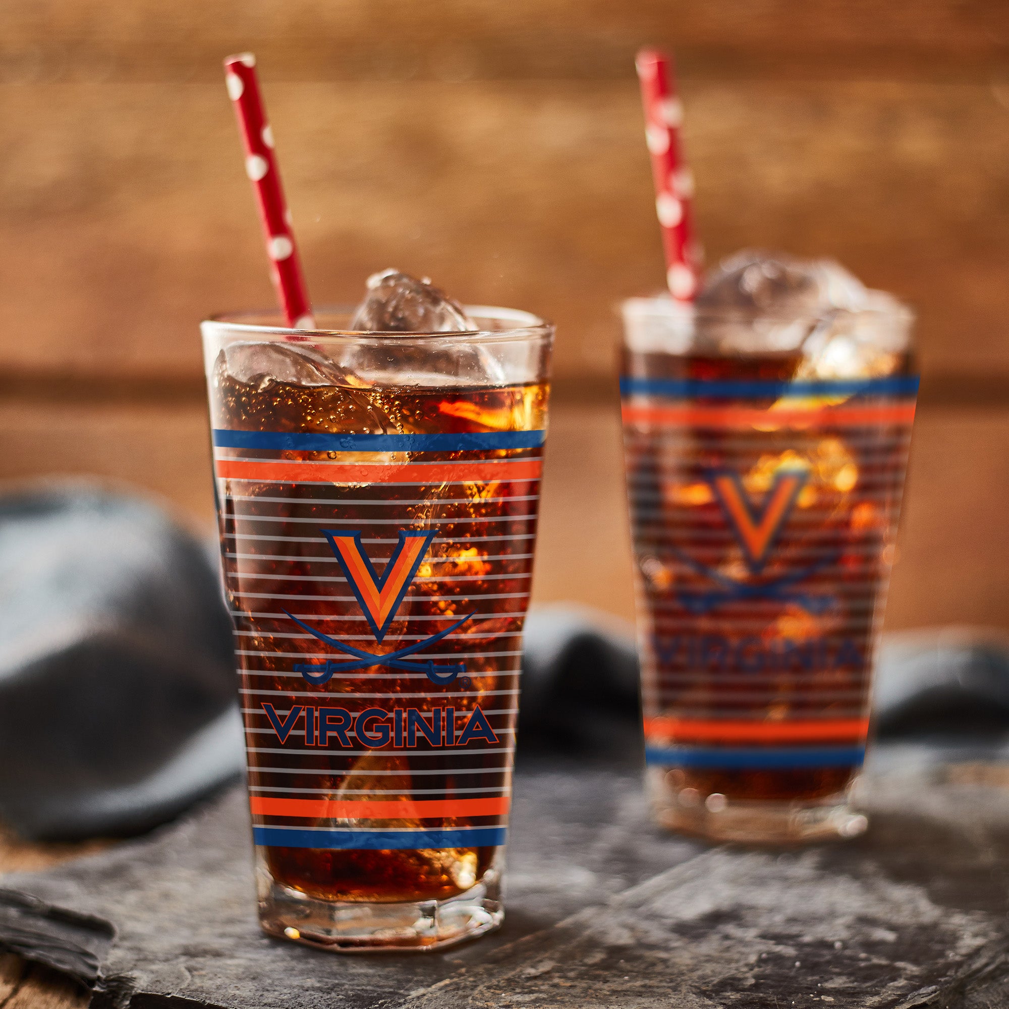 Set of 2 Virginia Cavaliers 16oz Ring Pints