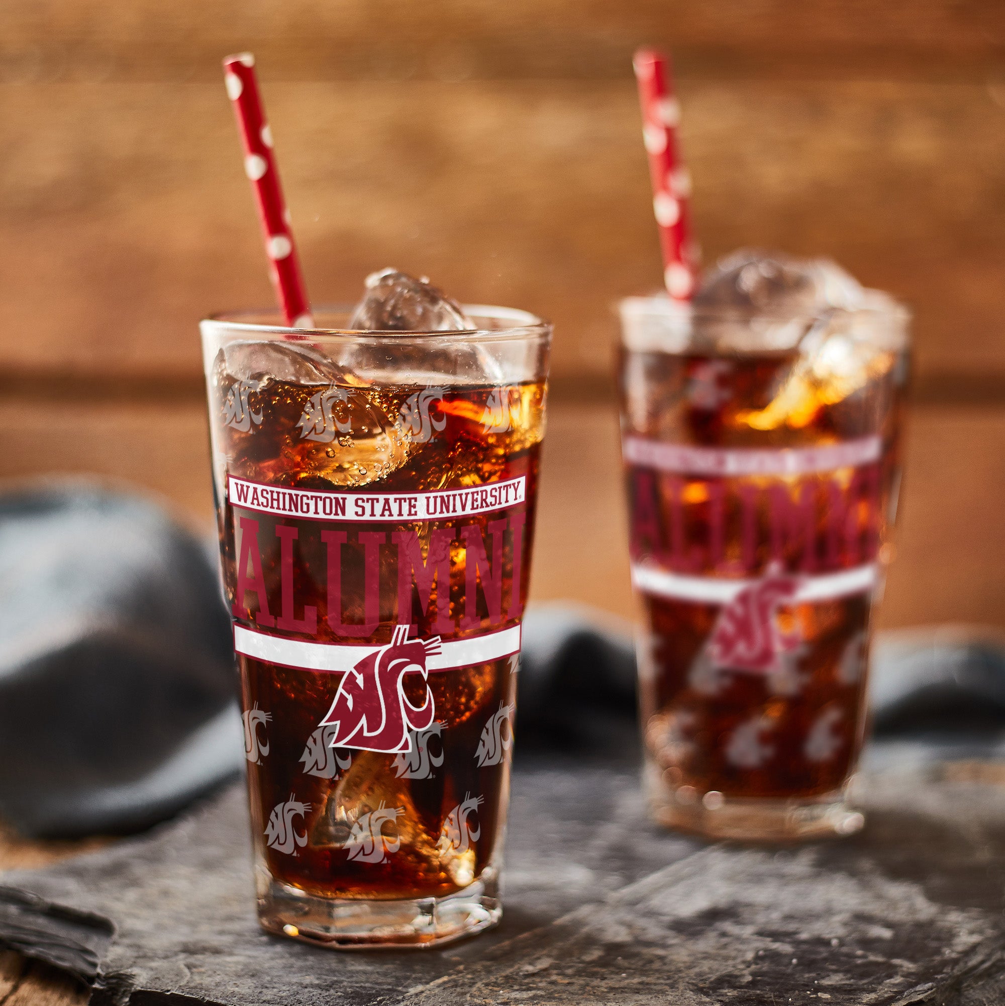 Set of 2 Washington State Cougars 16oz Alumni Pints