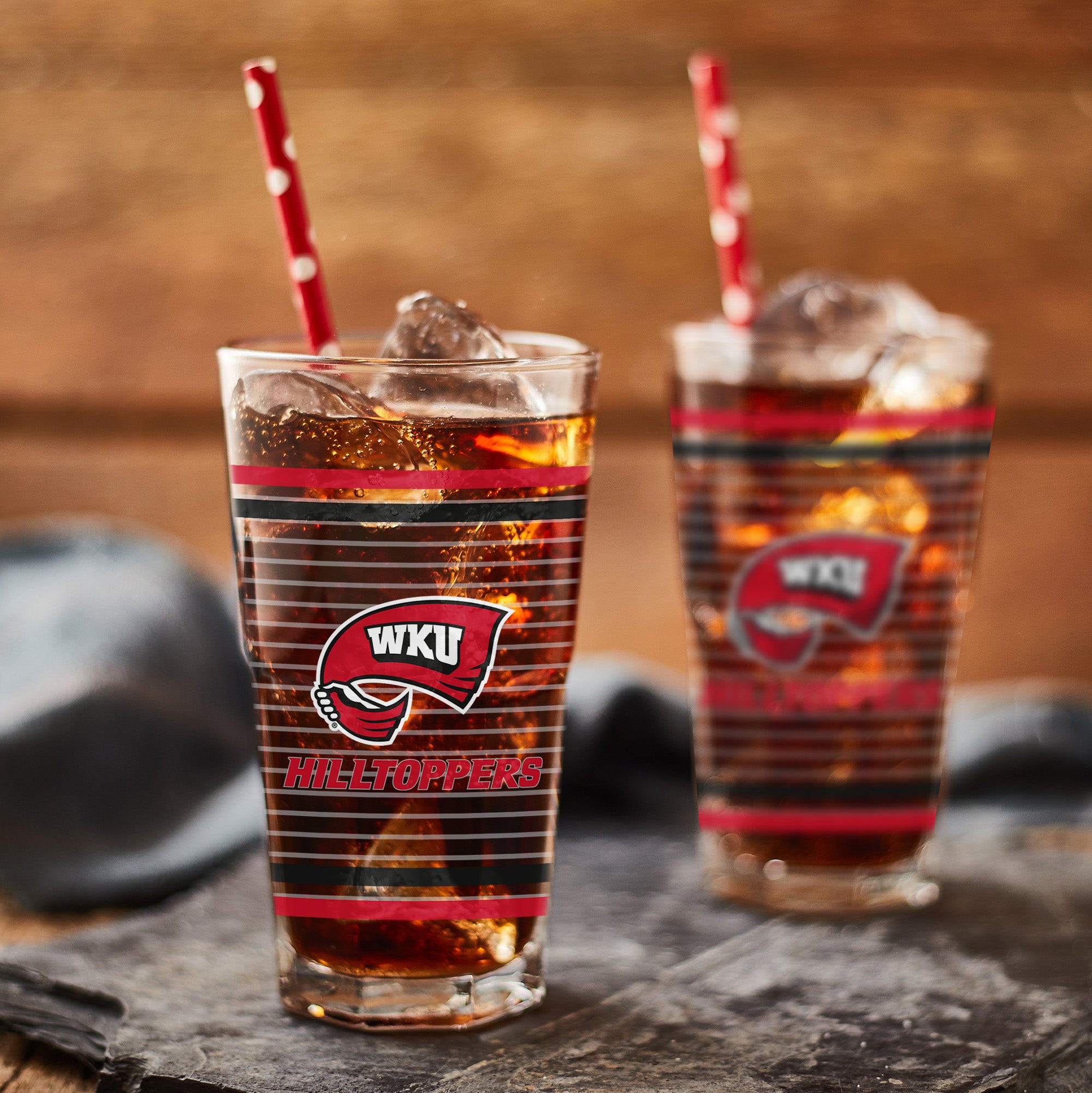 Set of 2 Western Kentucky Hilltoppers 16oz Ring Pints