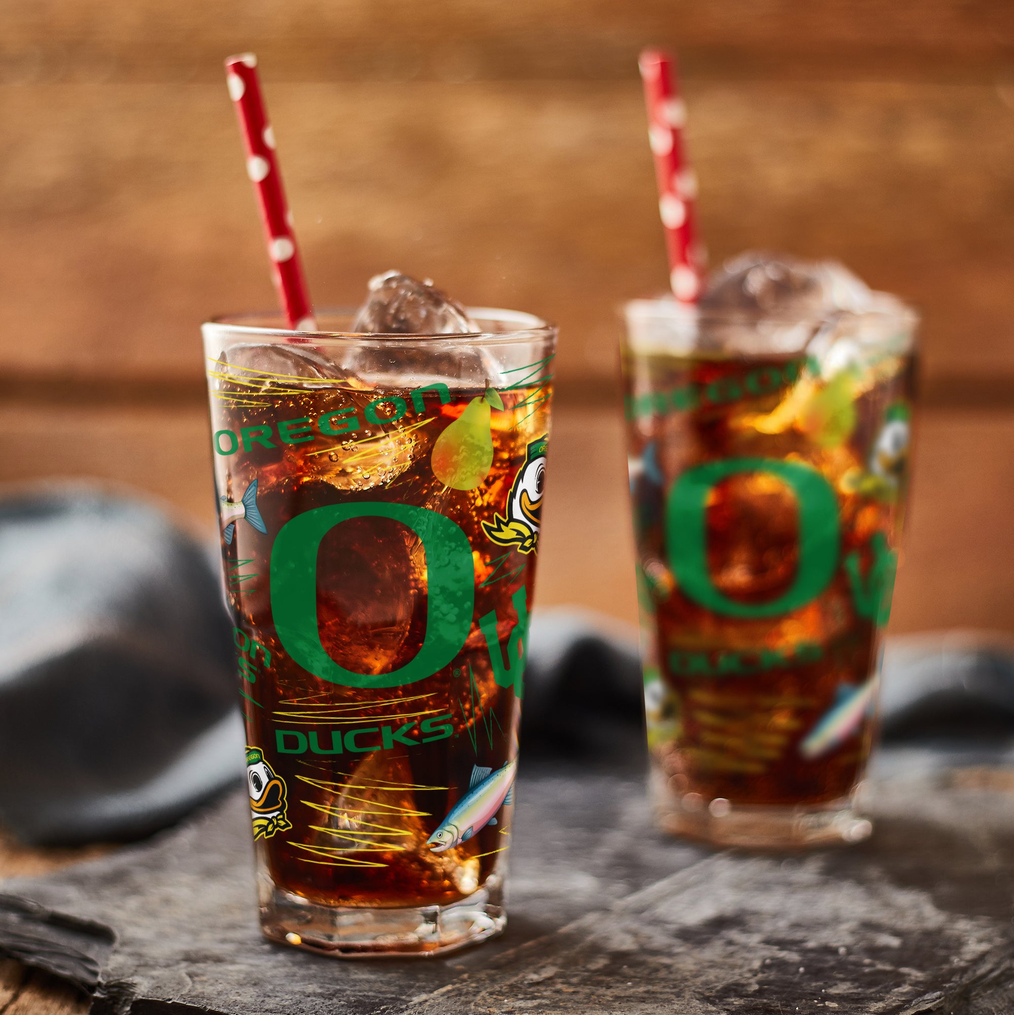 Set of 2 Oregon Ducks Local 16oz Pints