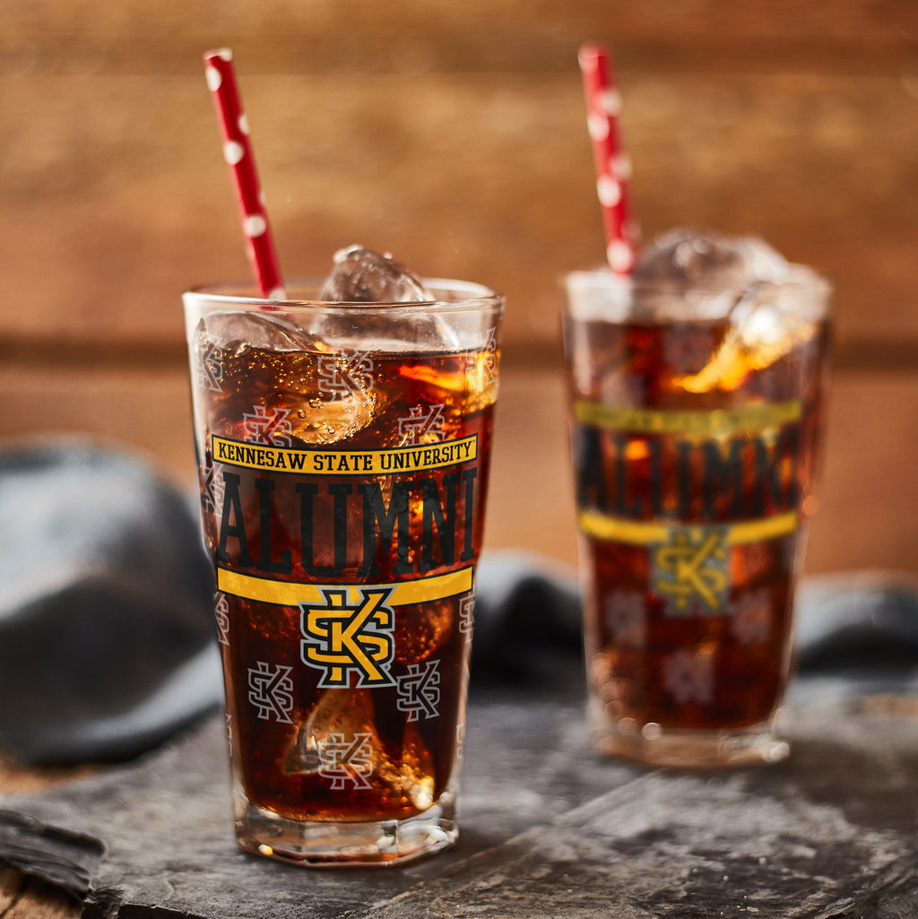 Set of 2 Kennesaw State Owls 16oz Alumni Pints