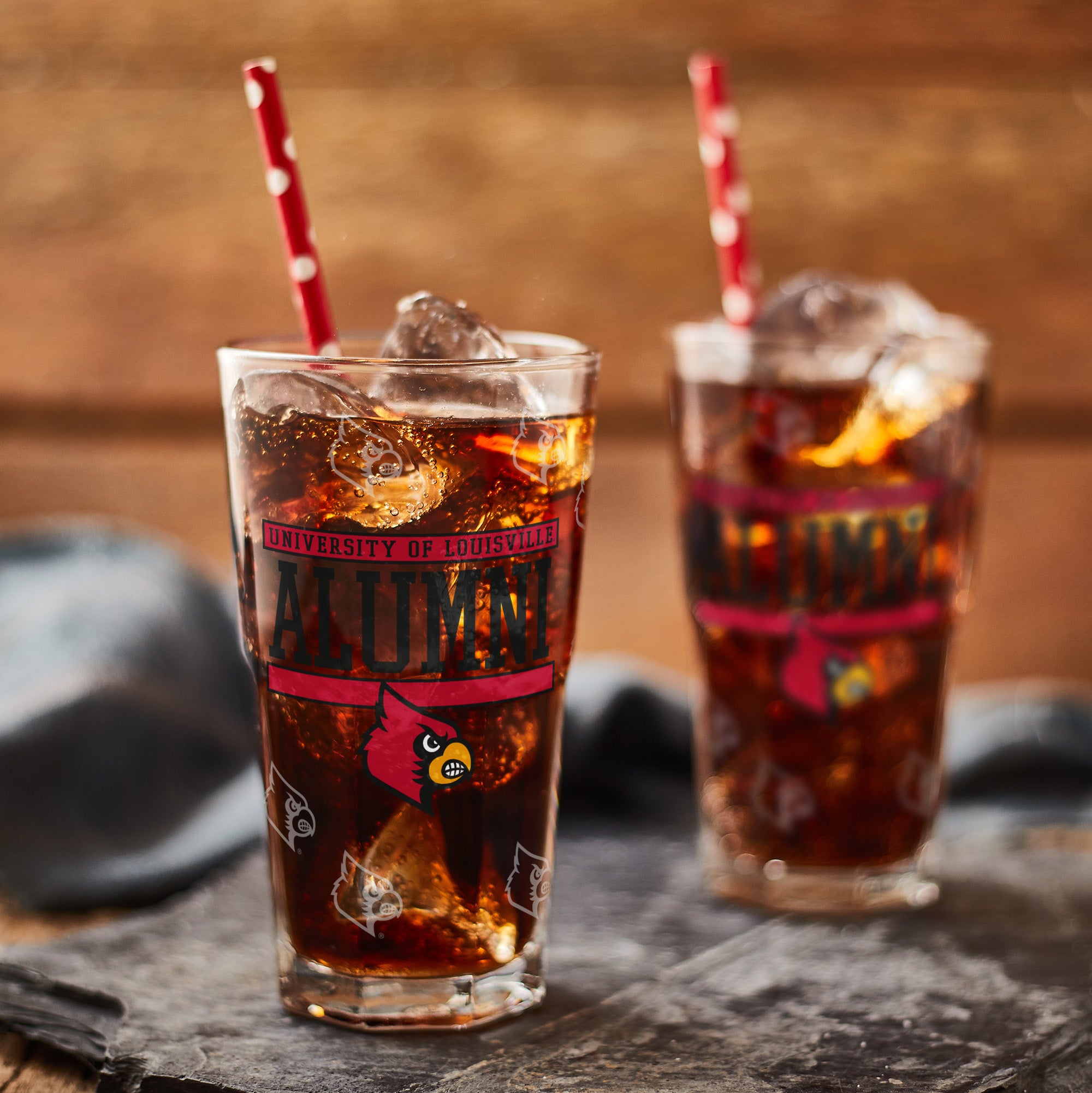 Set of 2 Louisville Cardinals 16oz Alumni Pints