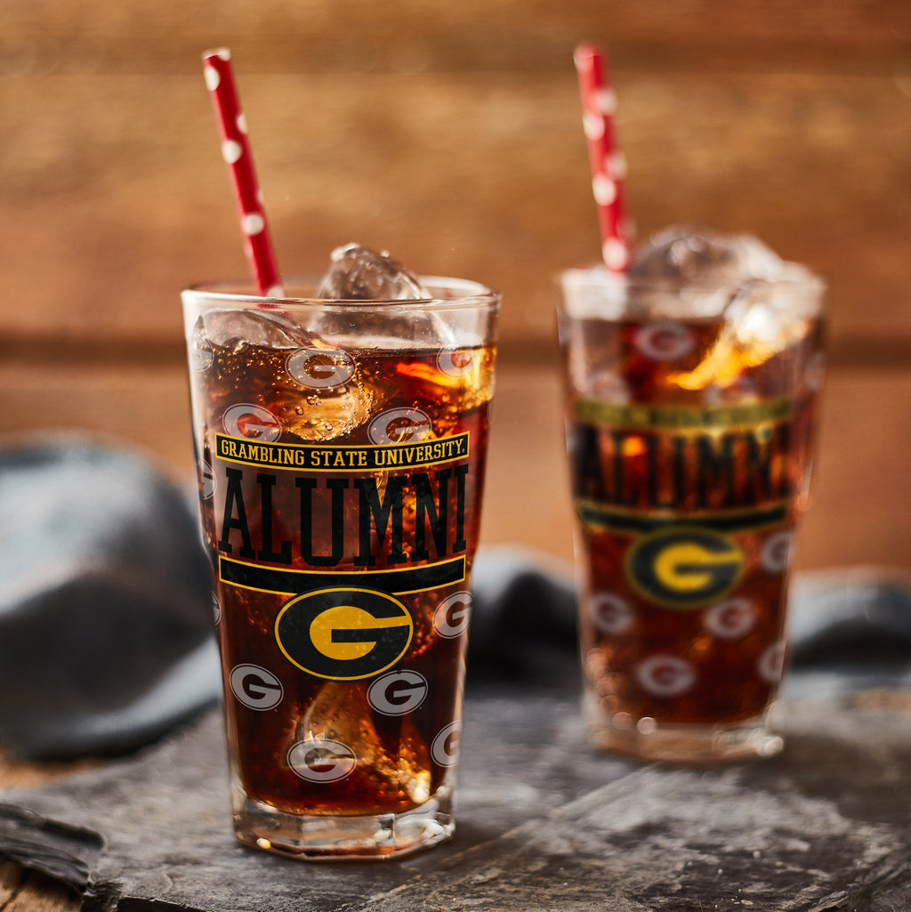Set of 2 Grambling State Tigers 16oz XD Alumni Pints