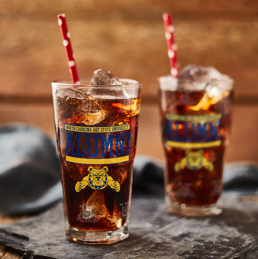 Set of 2 North Carolina A&T Aggies 16oz XD Alumni Pints