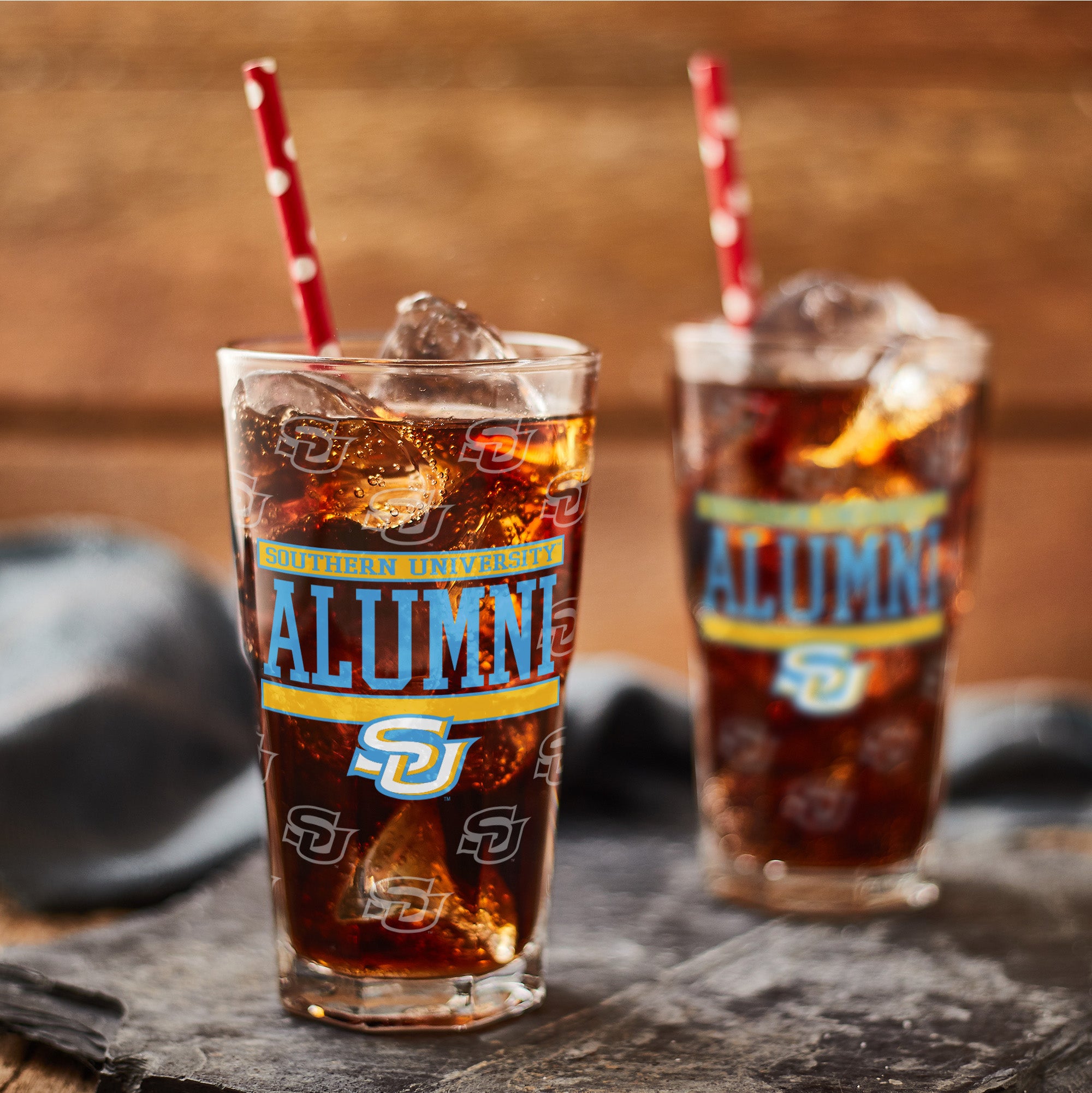 Set of 2 Southern A&M Jaguars 16oz XD Alumni Pints