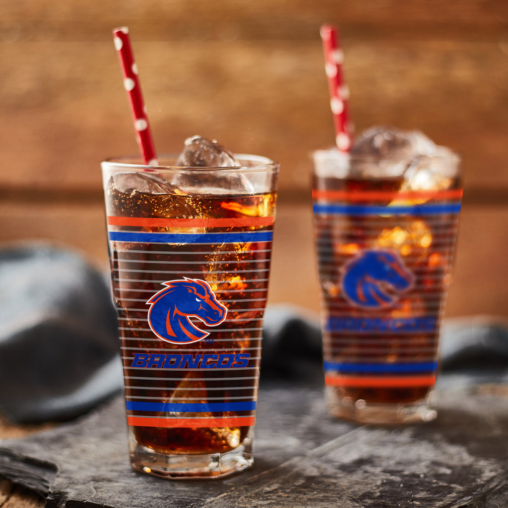 Set of 2 Boise State Broncos 16oz Ring Pints