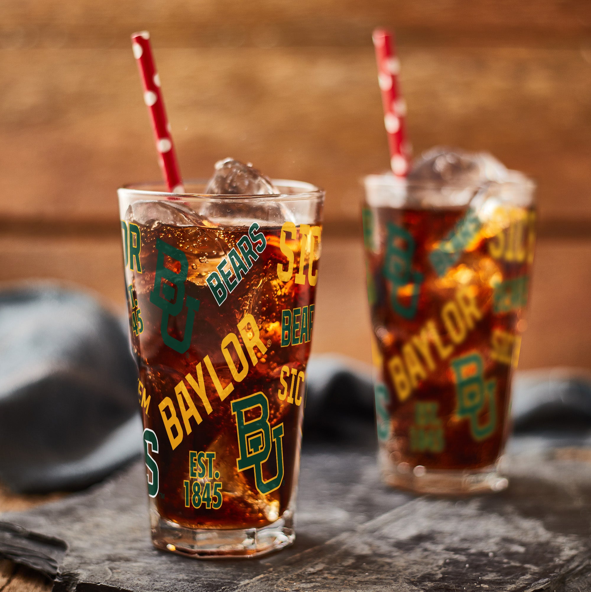 Set of 4 Baylor Bears 16oz Medley Pint Glasses