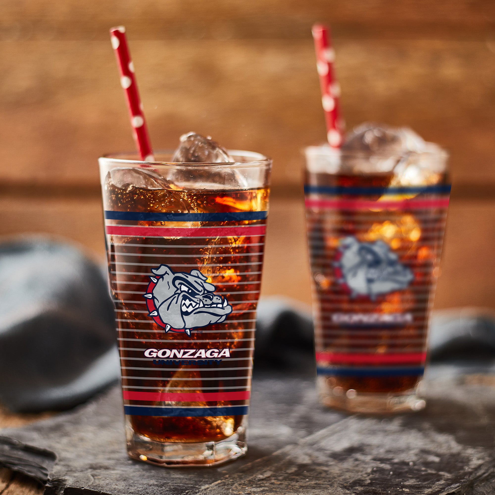 Set of 2 Gonzaga Bulldogs 16oz Ring Pints