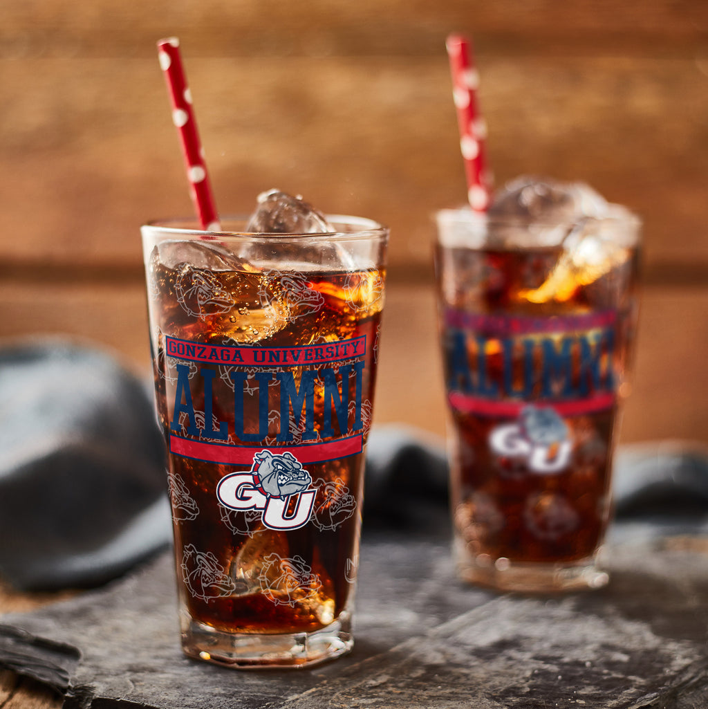 Set of 2 Gonzaga Bulldogs 16oz Alumni Pints