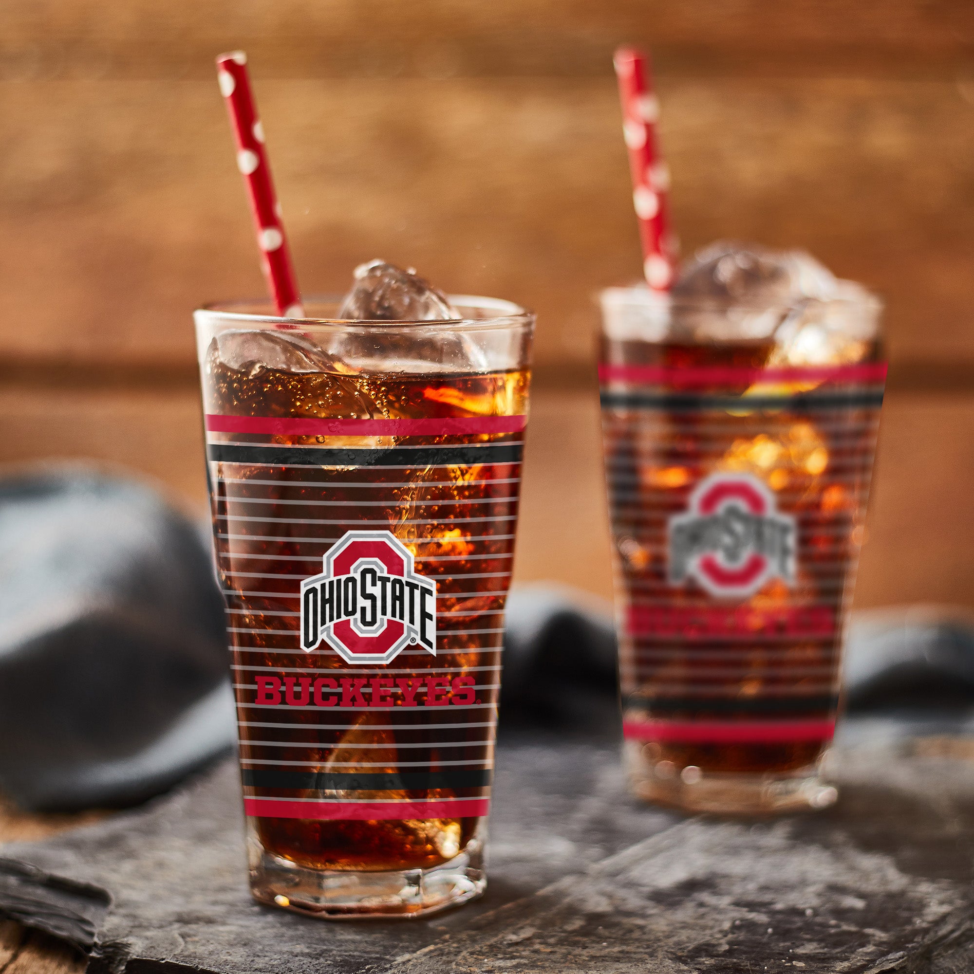 Set of 2 Ohio State Buckeyes 16oz Ring Pints