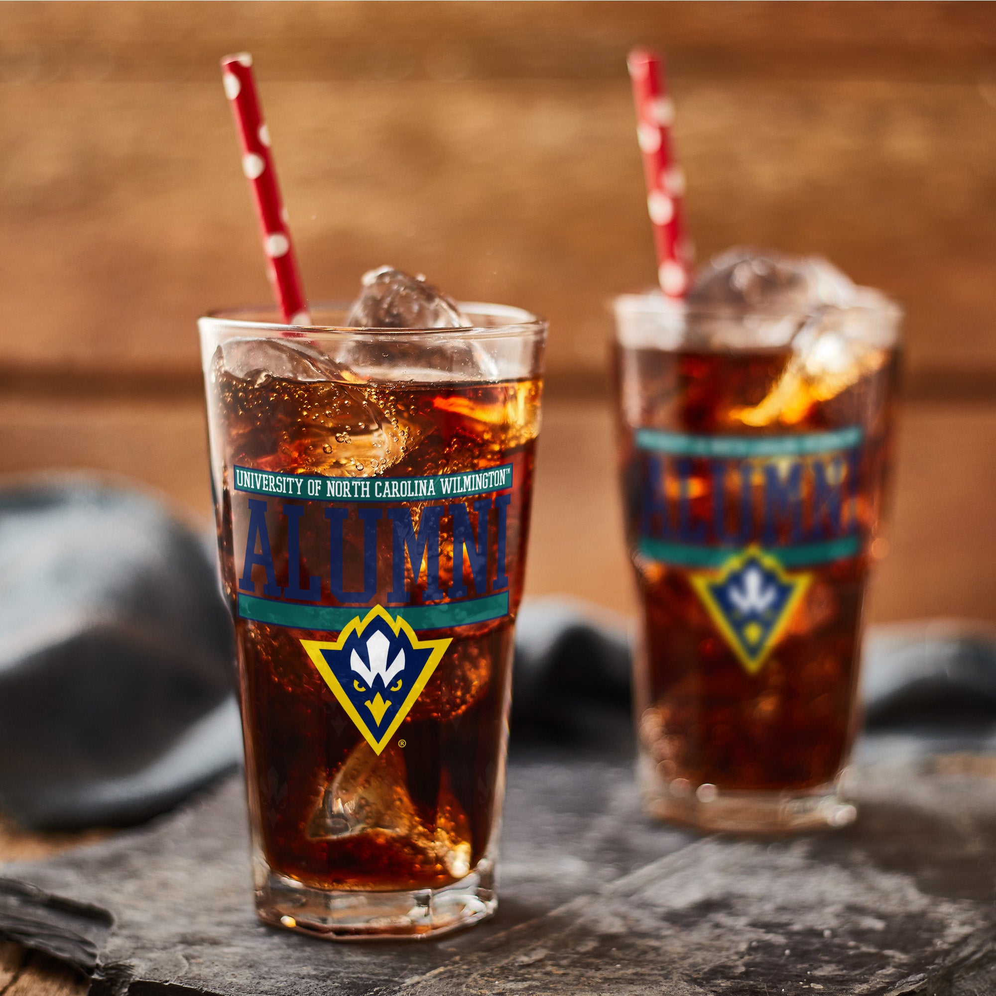 Set of 2 UNC Wilmington 16oz Alumni Pints