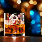 Set of 2 Alabama Crimson Tide Basketball Sketch 14oz Rocks Glasses