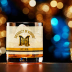 Missouri Tigers Set of 2 College Vault Tan Retro 14oz Rocks Glasses