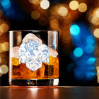 Set of 2 North Carolina Tar Heels College Vault Sketch 14oz Rocks Glasses