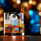 Set of 2 North Carolina Tar Heels Basketball Sketch 14oz Rocks Glasses