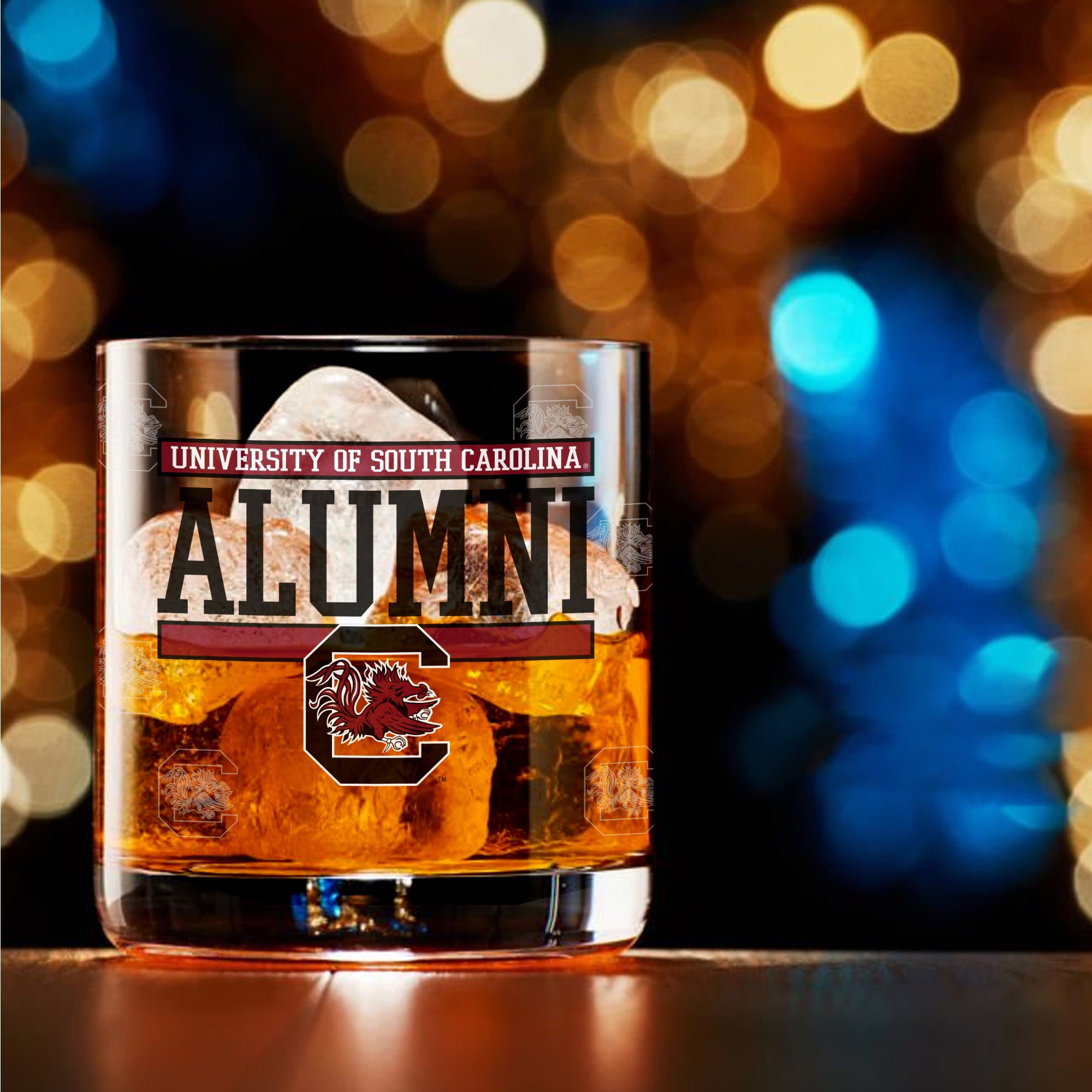 Set of 2 South Carolina Gamecocks 14oz Alumni Rocks Glasses