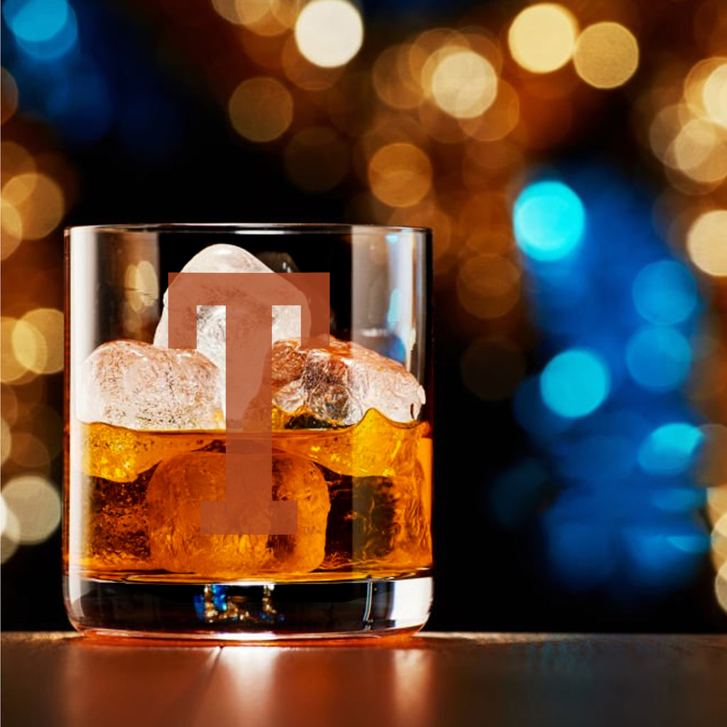 Set of 2 Texas Longhorns College Vault Sketch 14oz Rocks Glasses