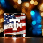 Set of 2 Texas A&M Aggies 14oz Americana Rocks Glasses