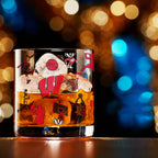 Set of 2 Wisconsin Badgers Sketch 14oz Rocks Glasses