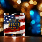 Set of 2 Notre Dame Fighting Irish 14oz Americana Rocks Glasses